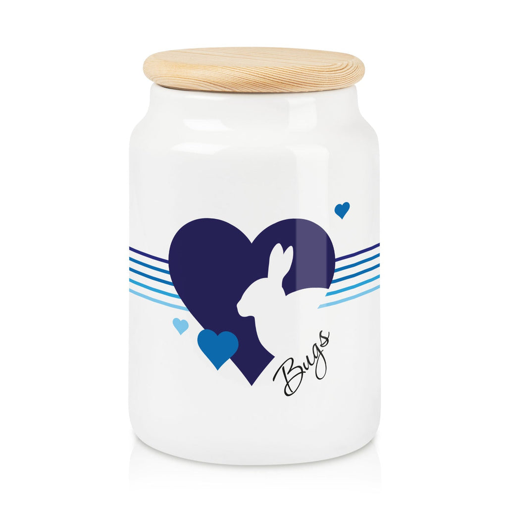Personalisierte Leckerlidose mit Namen – Herz-Silhouette, 650 ml