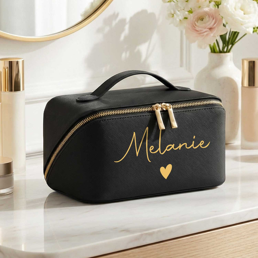 Personalisierte Kosmetiktasche mit Namen – eckig, 6 Farben