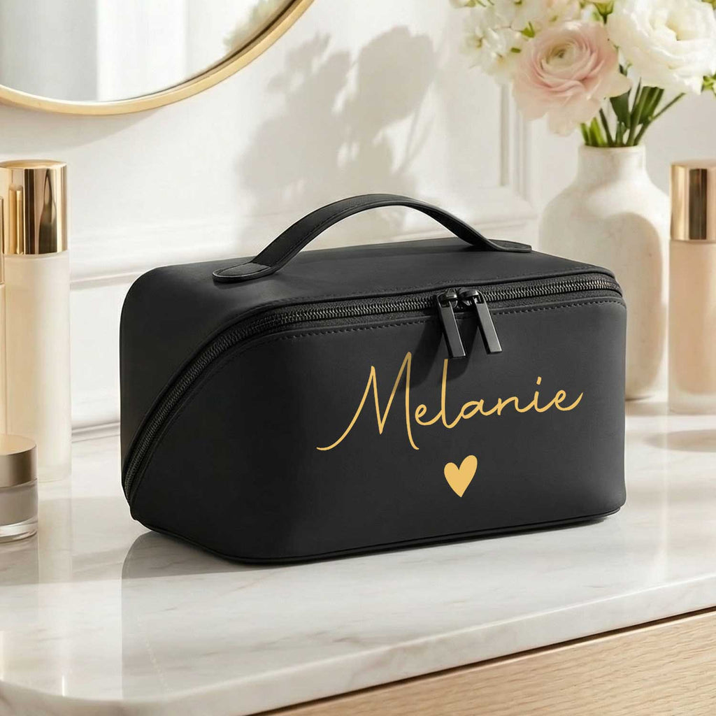Personalisierte Kosmetiktasche mit Namen – eckig, 6 Farben
