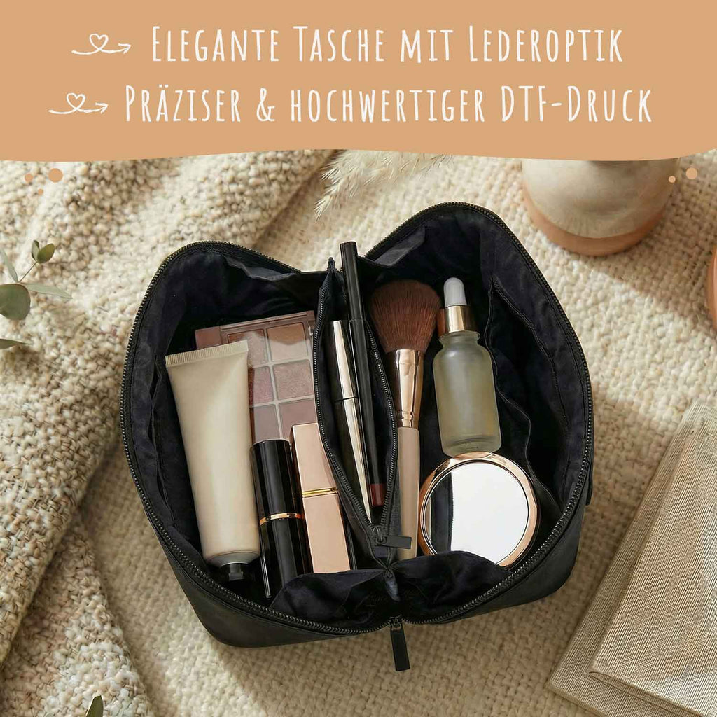 Personalisierte Kosmetiktasche mit Namen – eckig, 6 Farben
