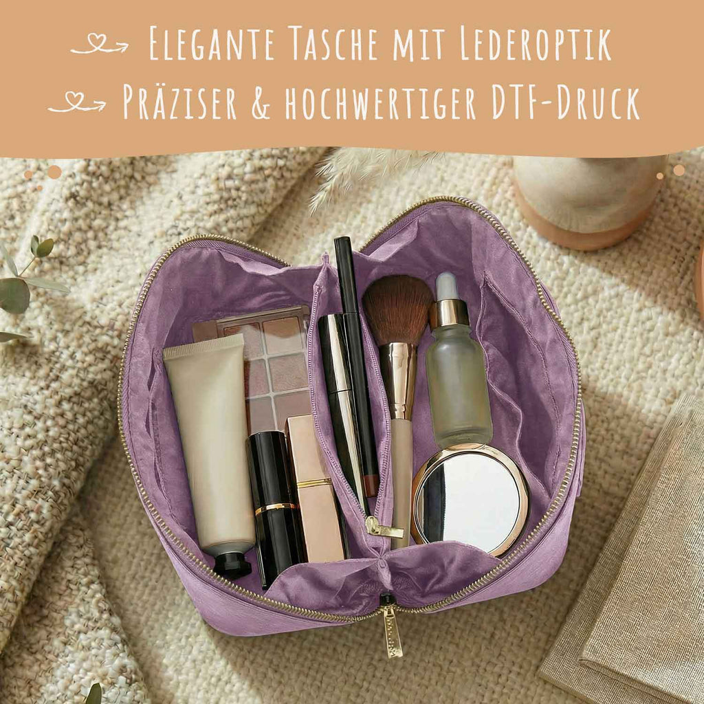 Personalisierte Kosmetiktasche mit Namen – eckig, 6 Farben