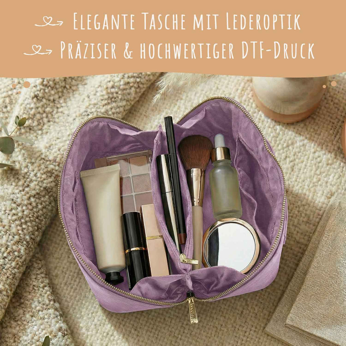 Personalisierte Kosmetiktasche mit Namen – eckig, 6 Farben