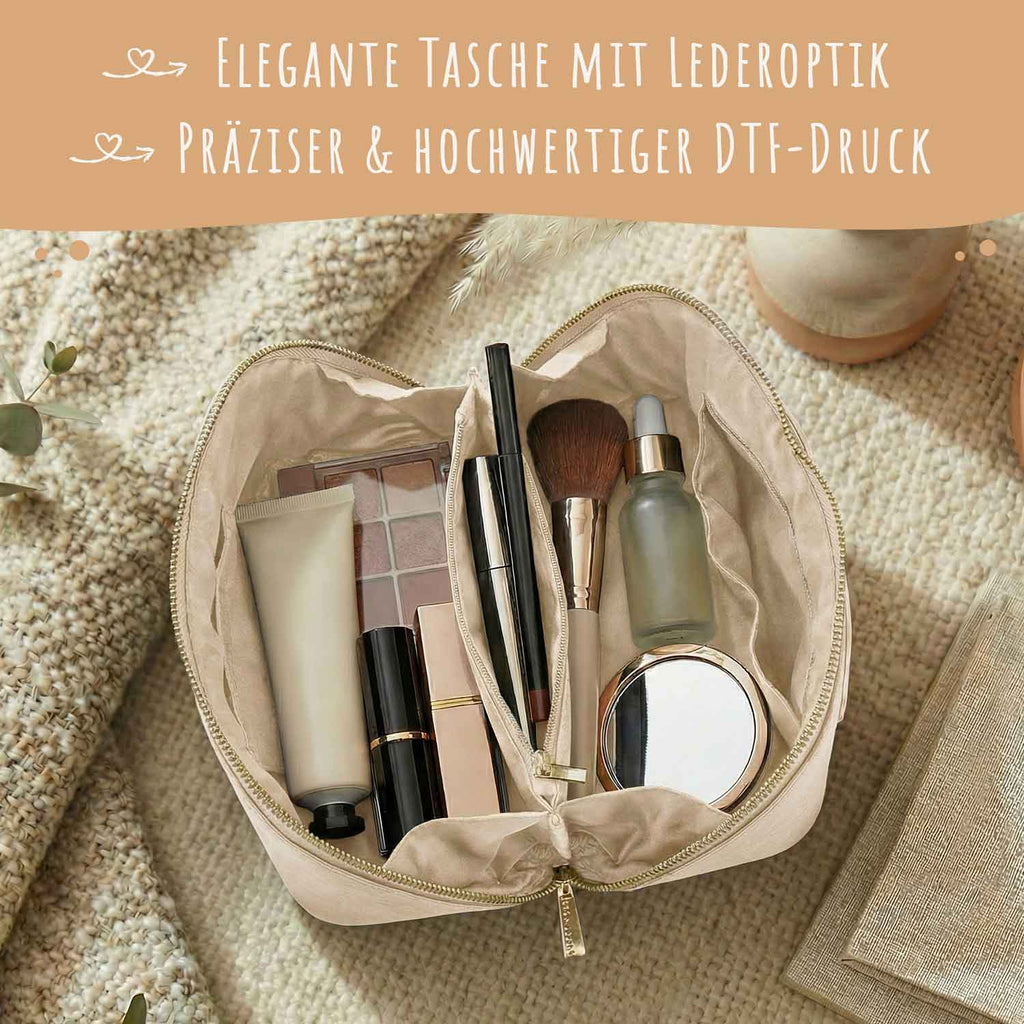 Personalisierte Kosmetiktasche mit Namen – eckig, 6 Farben