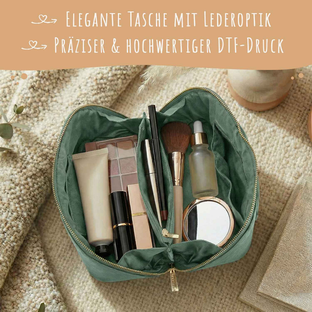 Personalisierte Kosmetiktasche mit Namen – eckig, 6 Farben