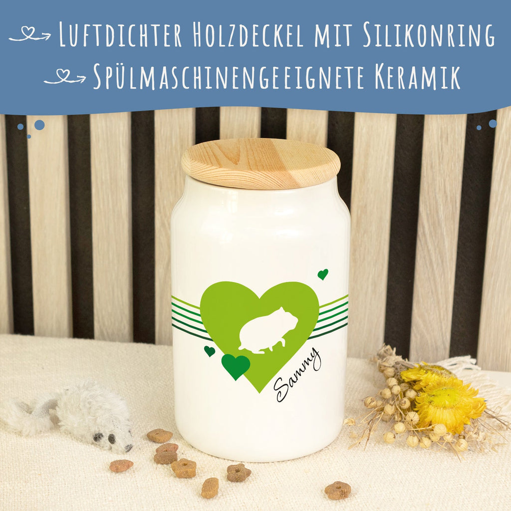 Personalisierte Leckerlidose mit Namen – Herz-Silhouette, 650 ml