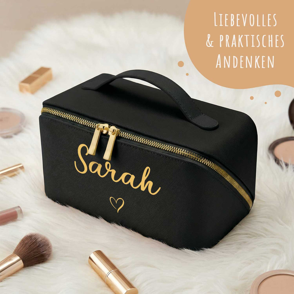 Personalisierte Kosmetiktasche mit Namen – eckig, 6 Farben