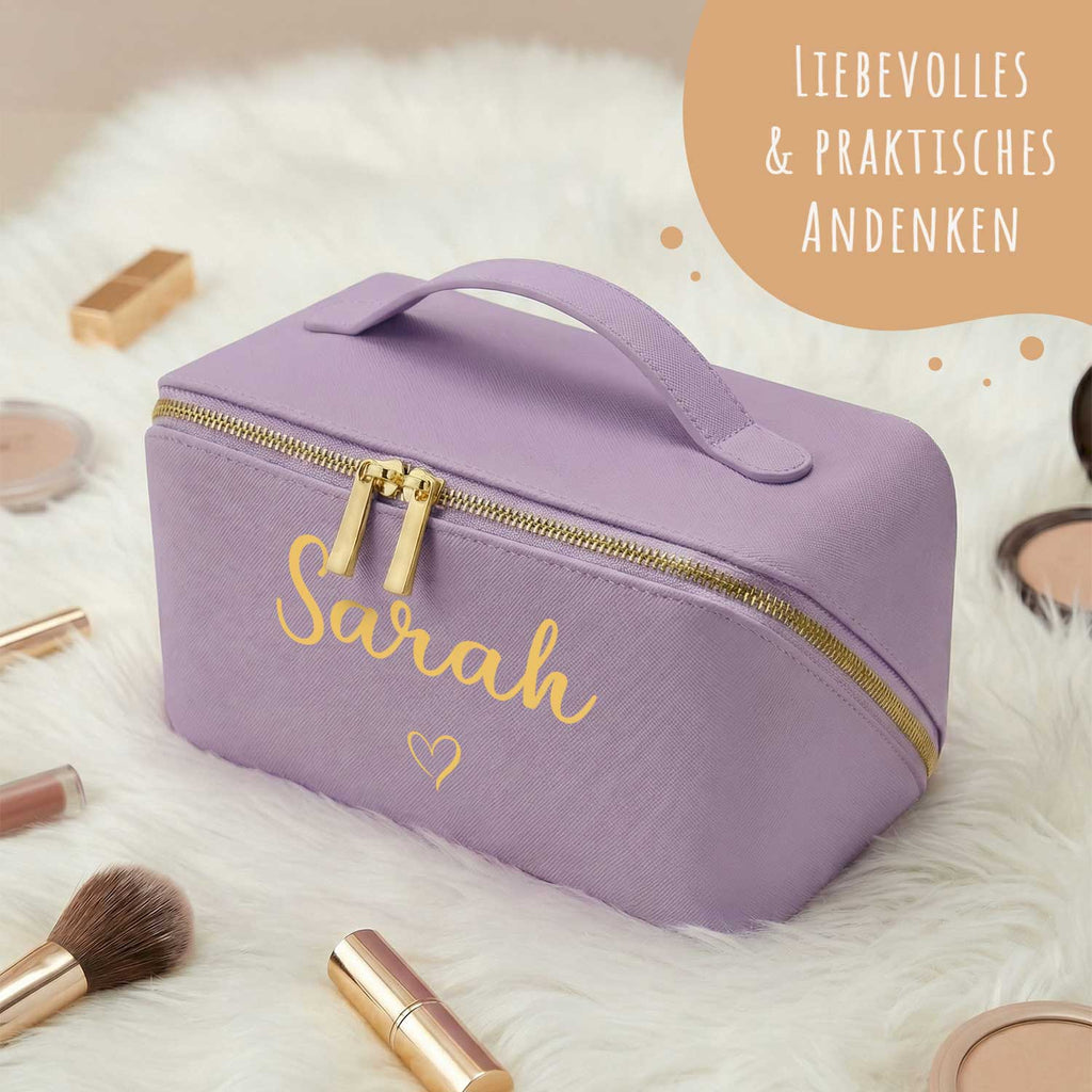 Personalisierte Kosmetiktasche mit Namen – eckig, 6 Farben