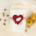 Personalisierte Leckerlidose mit Namen – Herz-Silhouette, 650 ml