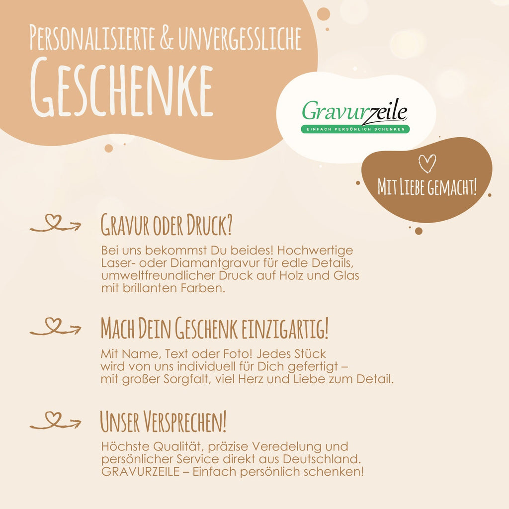Bedruckte Tasse mit Korksockel & Deckel - Wunschtext V1