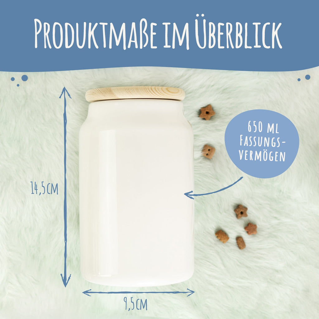 Personalisierte Leckerlidose mit Foto und Namen, 650 ml