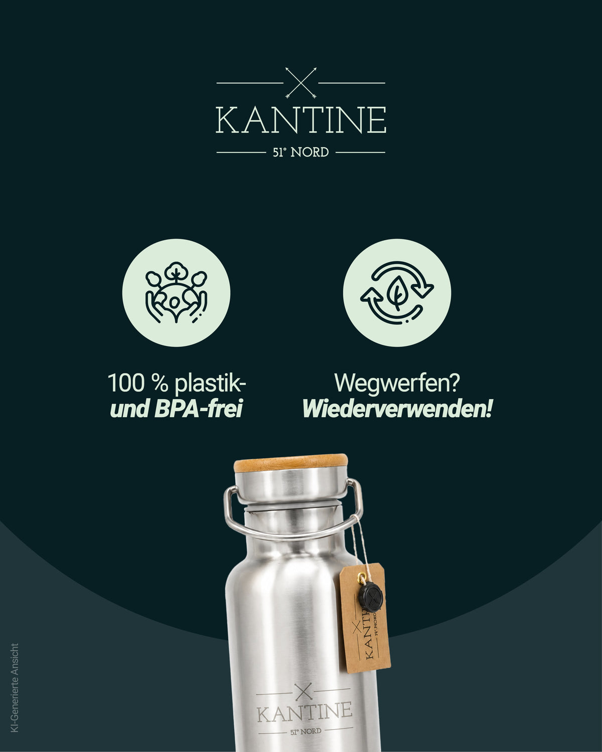 Outdoor-Isolierflasche aus Edelstahl – 750 ml