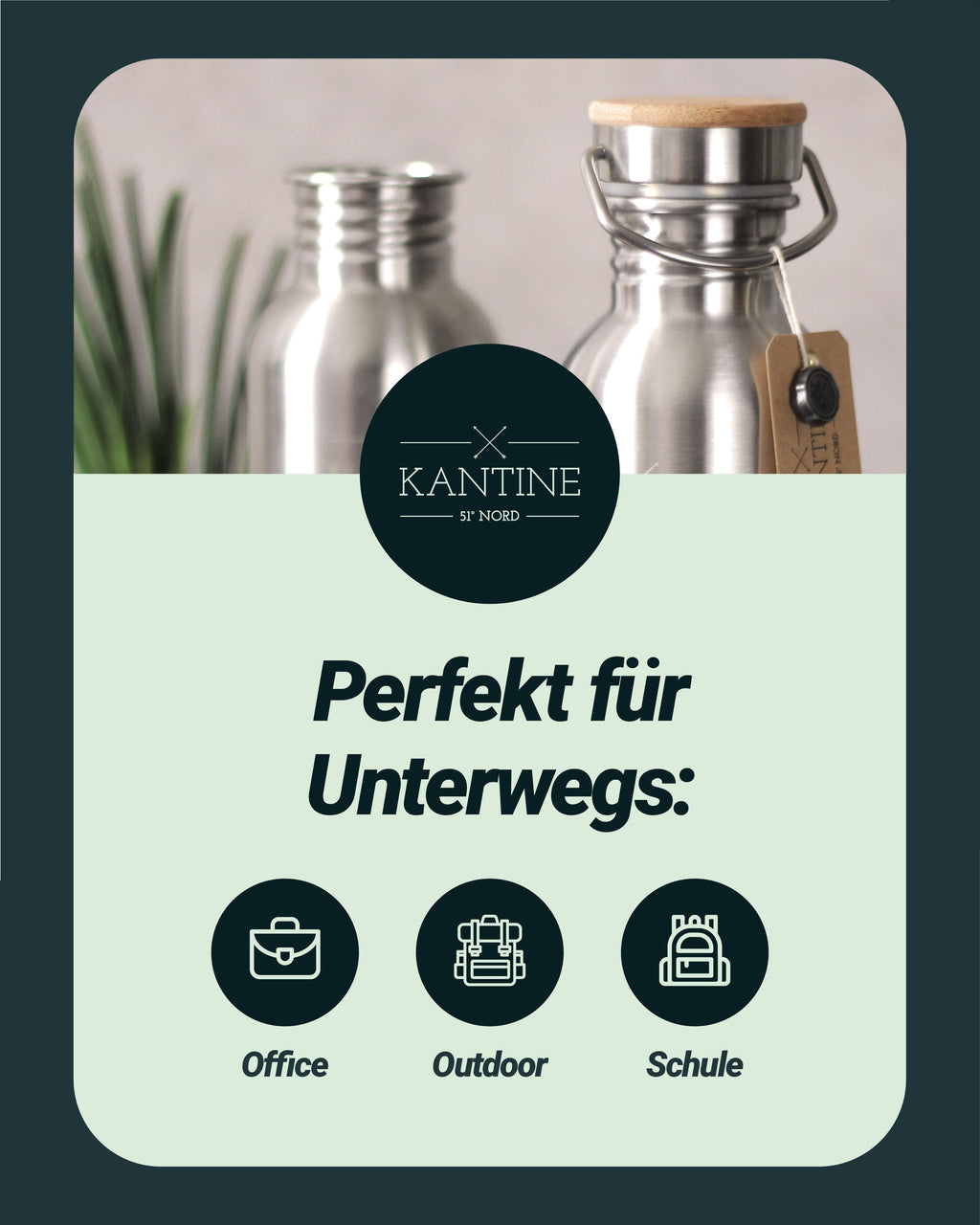 Outdoor-Trinkflasche aus Edelstahl – 500 ml