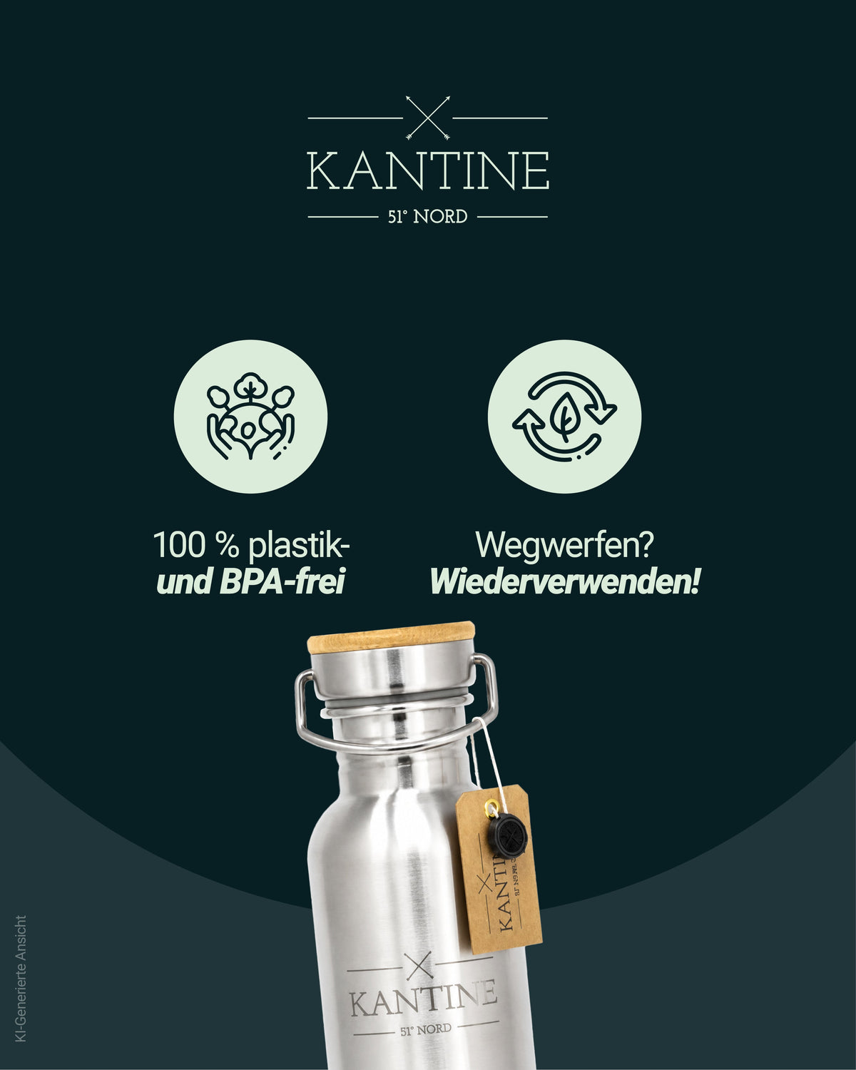 Outdoor-Trinkflasche aus Edelstahl – 500 ml