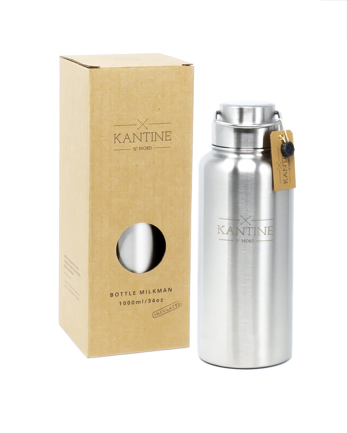 Milkman-Isolierflasche aus Edelstahl – 1 Liter