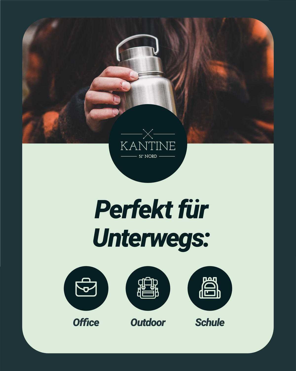 Milkman-Isolierflasche aus Edelstahl – 1 Liter