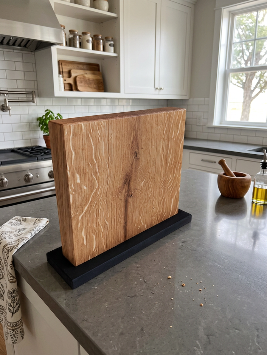 Magnetischer Messerblock aus Holz – mit oder ohne 5 Messer