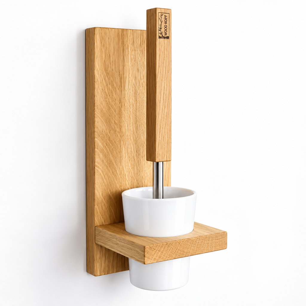 LARA WC-Bürstenhalter aus Holz – zur Wandmontage