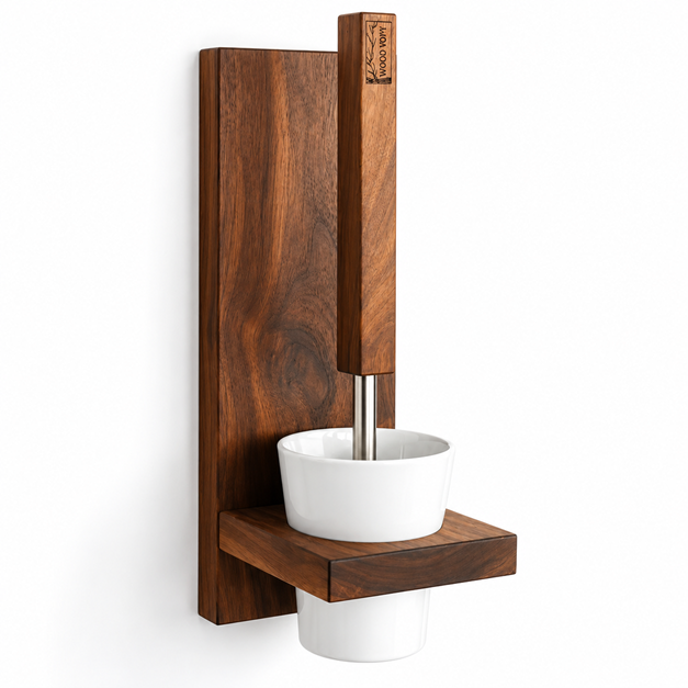 LARA WC-Bürstenhalter aus Holz – zur Wandmontage