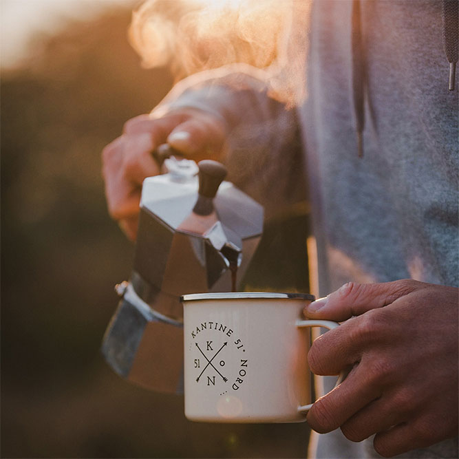 Camping-Tasse aus Emaille – 450 ml